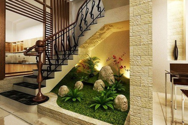 Hóa giải góc chết bằng mảng xanh thiên nhiên