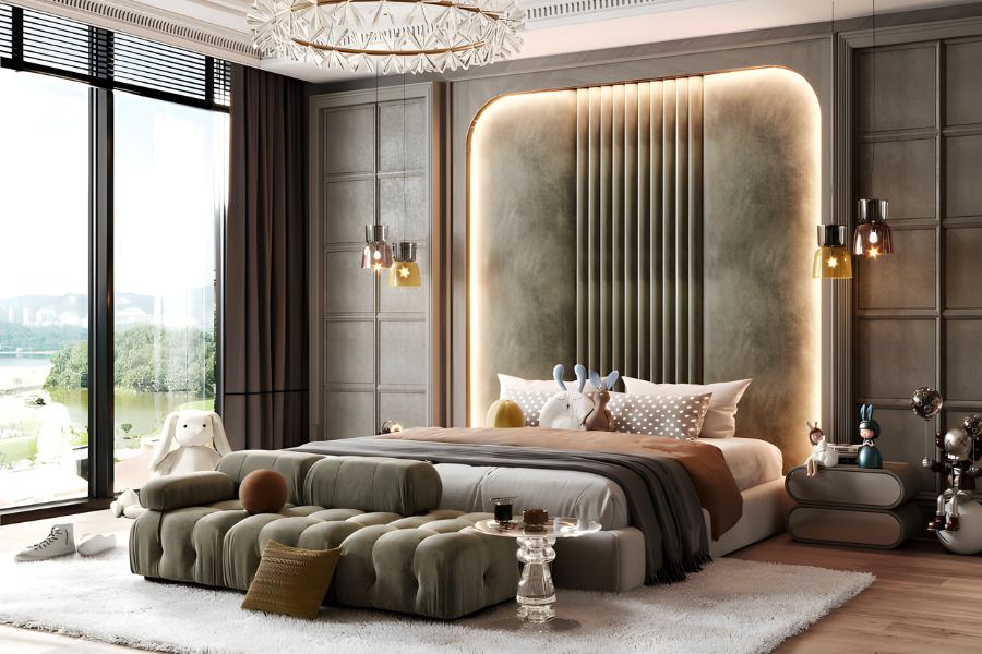 Phòng ngủ tràn ngập nắng với thiết kế tối ưu ánh sáng tự nhiên và không gian thư giãn